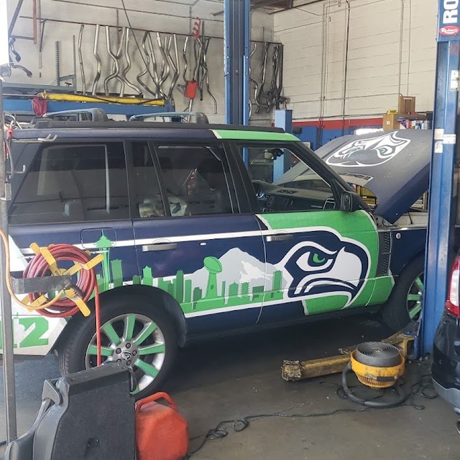 Vehicle up in a Petro Auto Care service bay